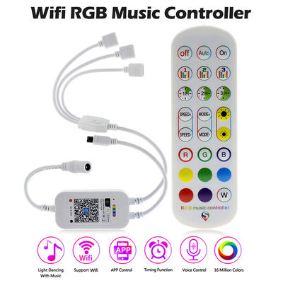 Uscite del regolatore 3 della striscia di musica LED di Wifi RGB con 24 riprese esterne di IR di chiavi
