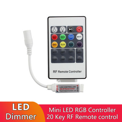 Mini telecomando senza fili chiave del regolatore 20 di rf LED RGB per le lampade fluorescenti del LED