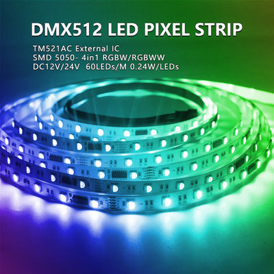 Striscia indirizzabile Smd 5050 Rgbw Rgbww 4 di Dmx512 LED in 1 per la decorazione domestica