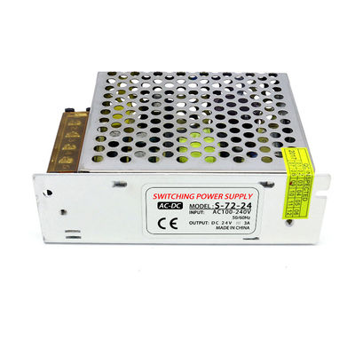 Ampio alimentatore con interruttore di tensione CA 220 V a CC 24 V 3 A 72 W con custodia in alluminio