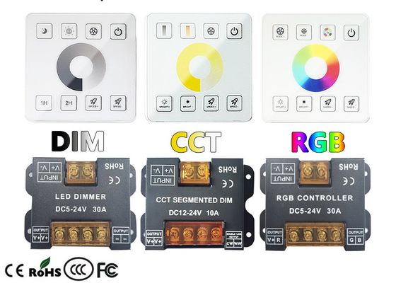 Manica di Dimmer 10A 1 del regolatore della cassa LED del ferro con il pannello di tocco pieno di rf
