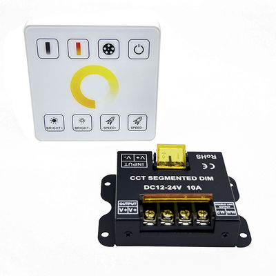 tocco completo doppio di temperatura del colore rf di CC 12V 24V di Dimmer del regolatore di 10A LED