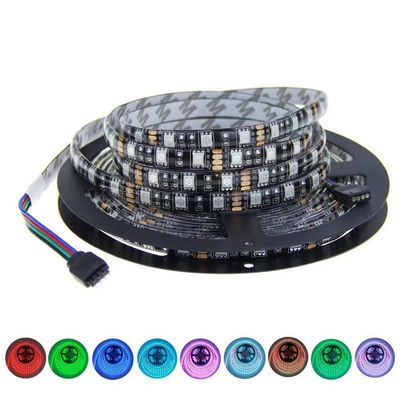 La luce di striscia di SMD 5050 12V il LED RGB, il nastro 60led di cambiamento di colore del LED impermeabilizza