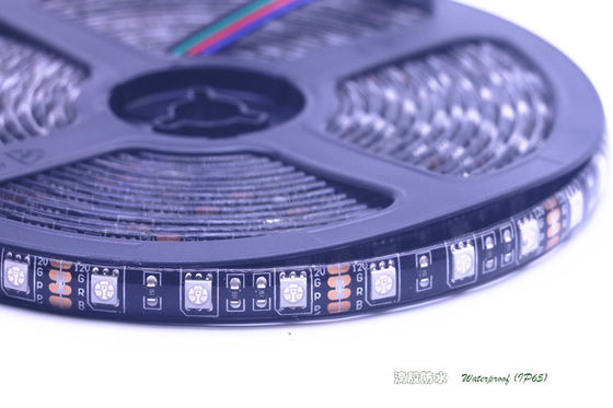 La luce di striscia di SMD 5050 12V il LED RGB, il nastro 60led di cambiamento di colore del LED impermeabilizza