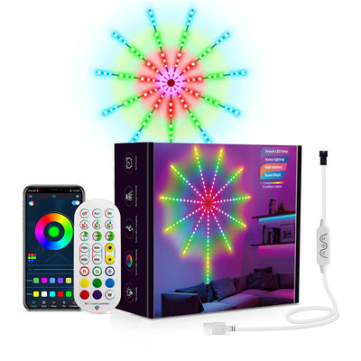 Colore di sogno del pixel LED di musica di DIY APP della luce del fuoco d'artificio a distanza della striscia per il Natale