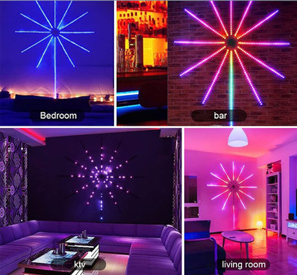 Colore di sogno del pixel LED di musica di DIY APP della luce del fuoco d'artificio a distanza della striscia per il Natale