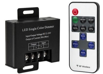 Remote wireless RF DC12-24V Knob LED Controller Dimmer con potenza massima 300W Interruttore di regolazione della luminosità