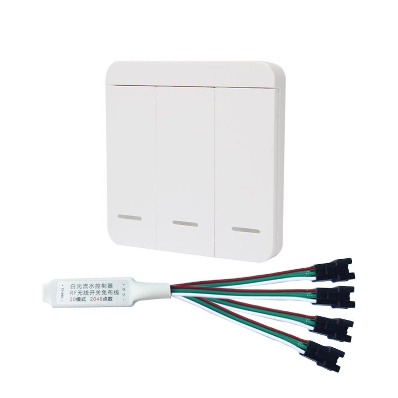 Regolatore della luminosità a distanza chiave di colore di 3 rf LED singolo per la striscia leggera scorrente bianca
