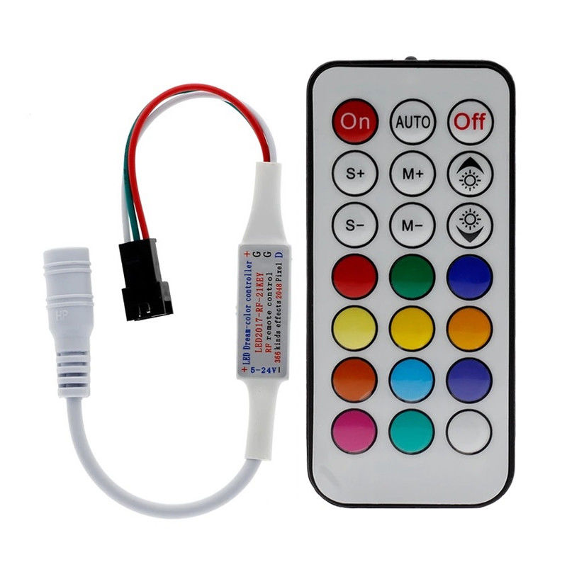 Un mini rf regolatore a distanza di 21 chiave, regolatore magico For LED 2811 di colore una striscia di 2812 pixel