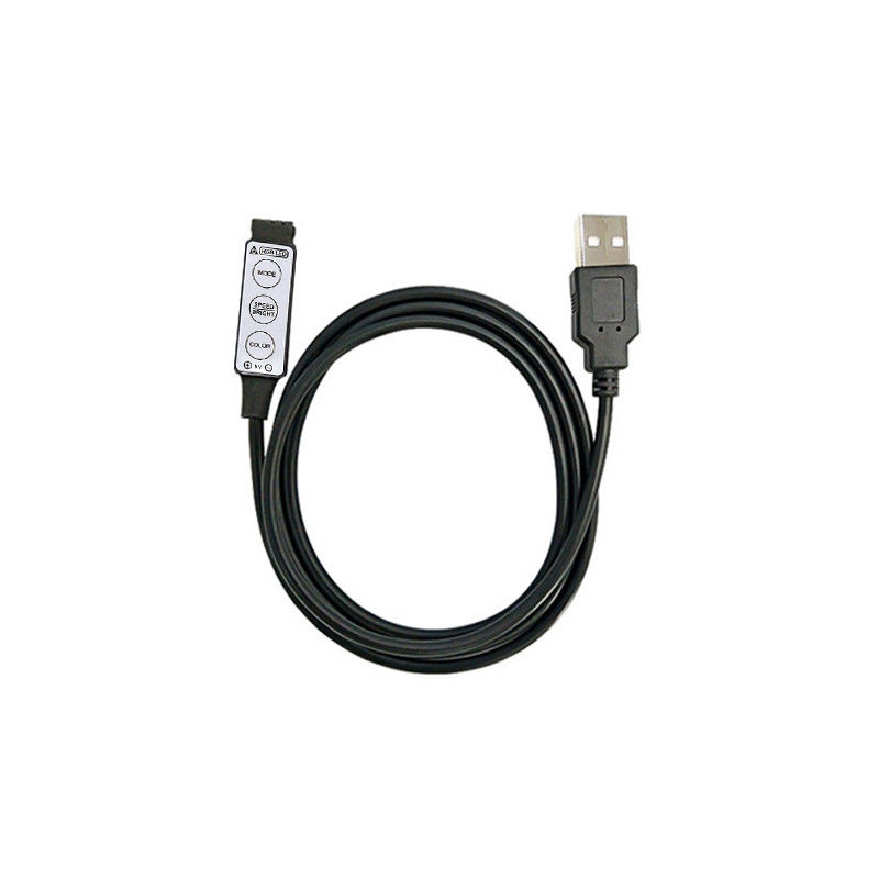Chiave alimentata 5V di USB LED Mini Controller 3 per la luce di striscia di colore del LED RGB