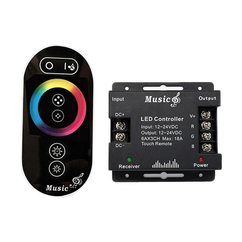 Regolatore a distanza senza fili di rf LED, regolatore 18A di musica di RGB LED per la striscia leggera 5050