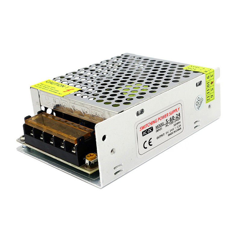 CA di commutazione regolato su misura 100V 240V dell'alimentazione elettrica a CC 24V 2.5A 60W