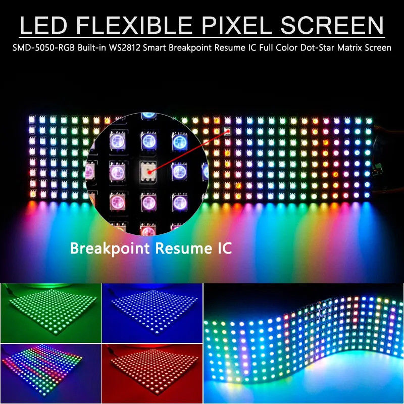 Colore programmabile flessibile di magia di Smd 5050 della luce di striscia del pixel del LED