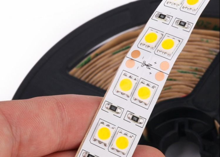 12V DC IP67 Strip LED monocolore 5050 doppia fila 120LED
